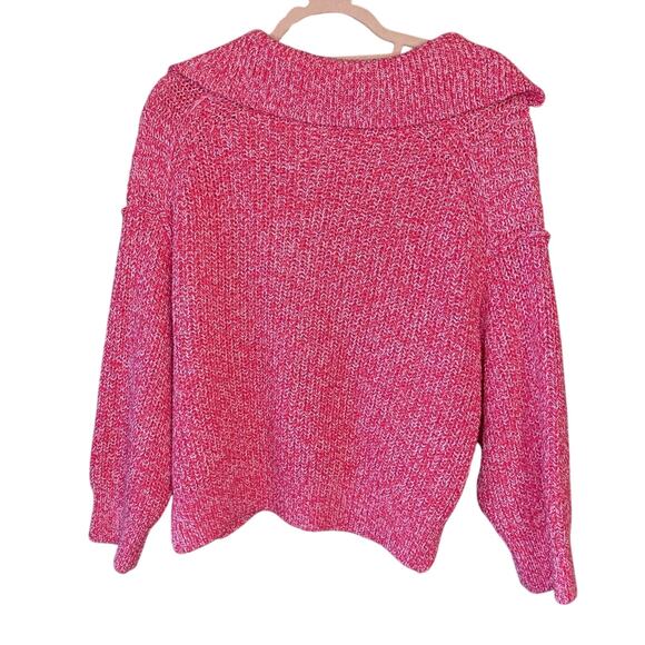 Free People Sweater Womens Size Medium Love This City Pink Casual Oversized Knit - Picture 3 of 12